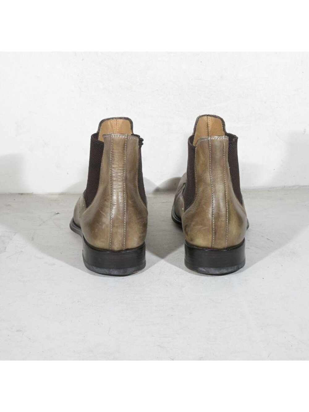 Brown Leather Perforated Wingtip Chelsea Ankle Boots Brogue UK 9, US 9.5 - 10 - Picture 5 of 7
